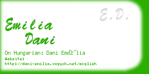 emilia dani business card